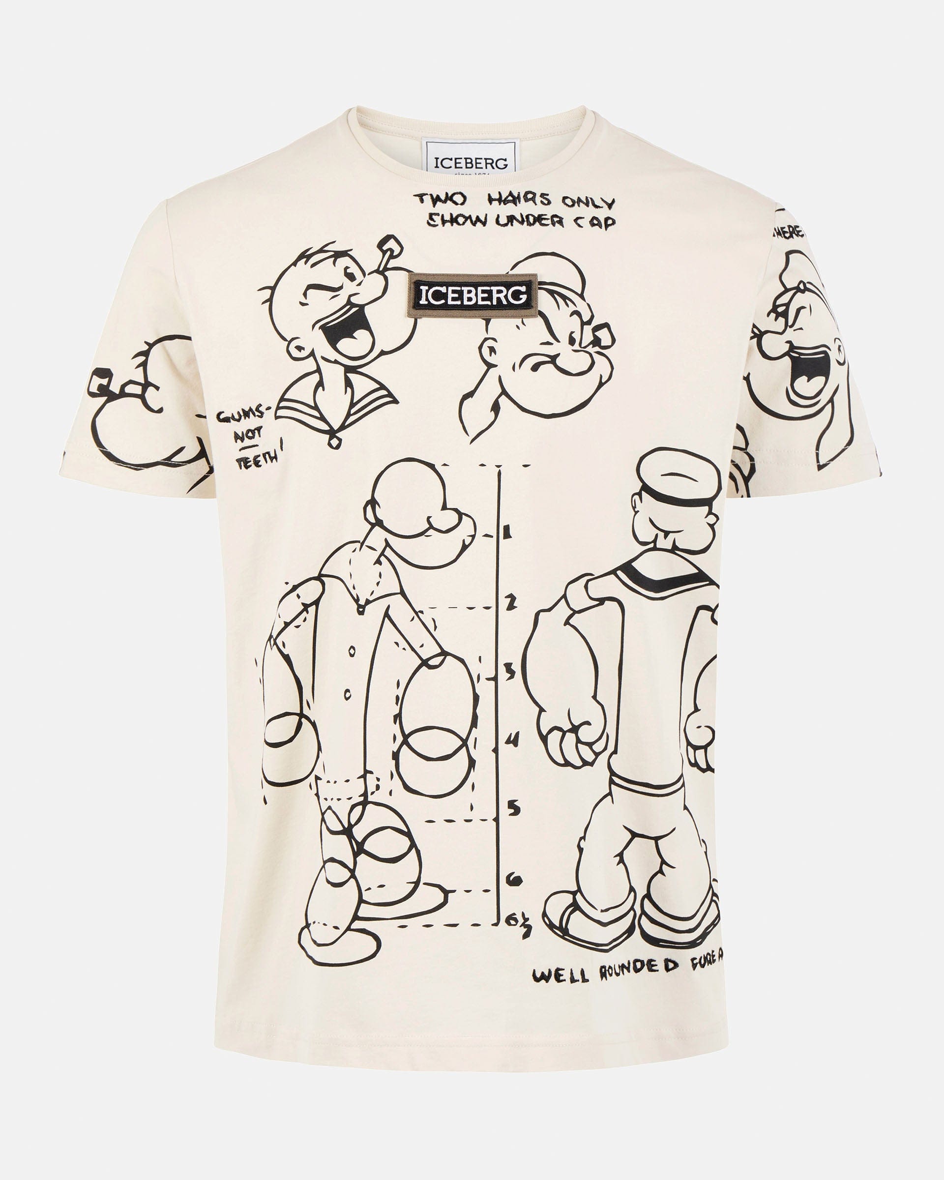 Iceberg X Popeye Men's Multi Popeye T-shirt Off White