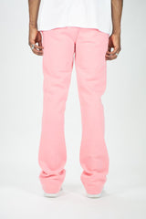 Rebel Minds Stacked Fleece Jogger - Dusty Pink