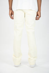 Rebel Minds Stacked Fleece Jogger - Cream