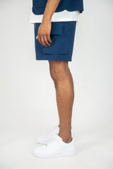 Rebel Minds Tactical Cargo Poly Shorts - Navy
