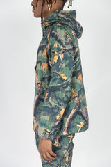 Rebel Minds - Camo Nylon Anorak & Stacked Cargo Pants Set - Wood Camo