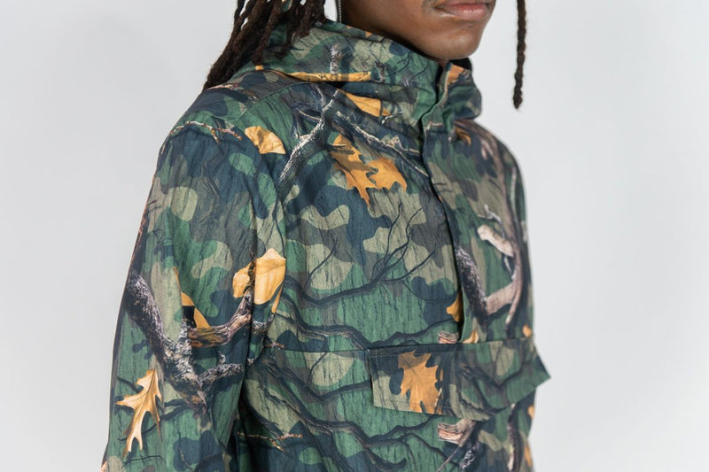 Rebel Minds - Camo Nylon Anorak & Stacked Cargo Pants Set - Wood Camo