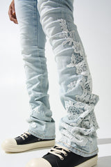 Serenede "GARDEN" Stacked Jeans - Light Blue