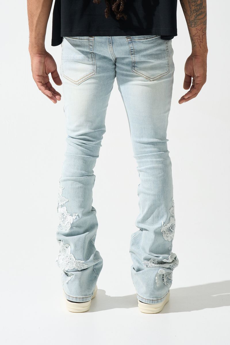 Serenede "GARDEN" Stacked Jeans - Light Blue