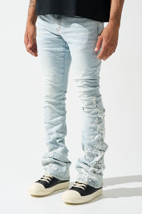 Serenede "GARDEN" Stacked Jeans - Light Blue