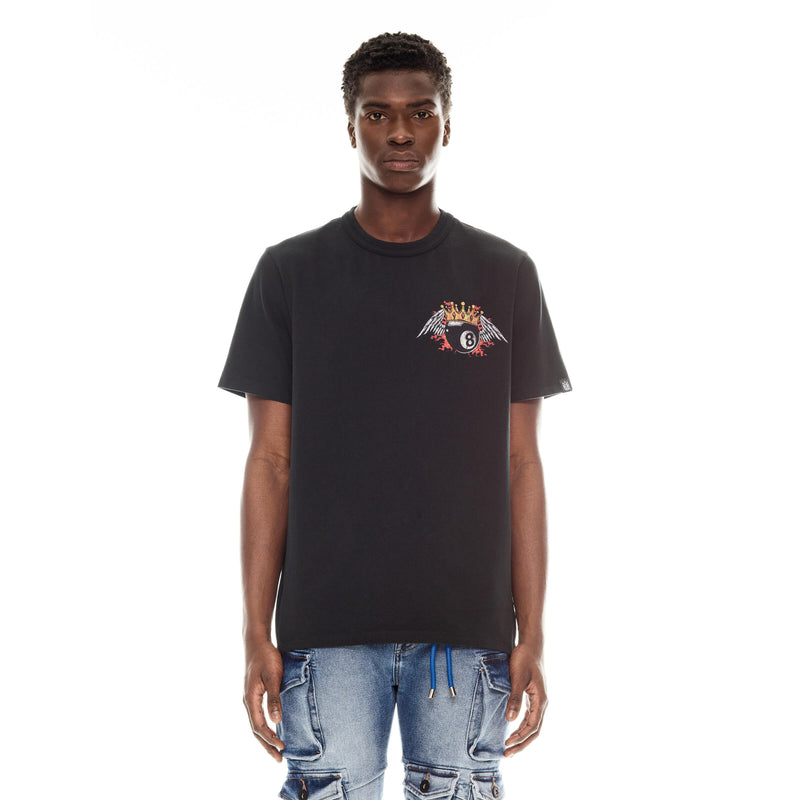 Cult Of Individuality Short Sleeve Crew Neck Tee " High Rollers Club " In Pirate Black