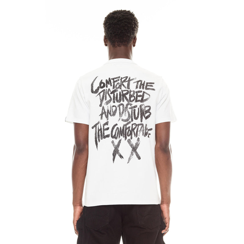 Cult Of Individuality Short Sleeve Crew Neck Tee "Hail To The King" In White