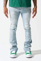 Serenede "AZUL" Stacked Jeans - Sky Blue