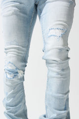 Serenede "AZUL" Stacked Jeans - Sky Blue