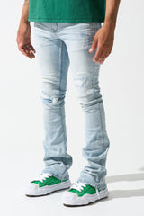 Serenede "AZUL" Stacked Jeans - Sky Blue