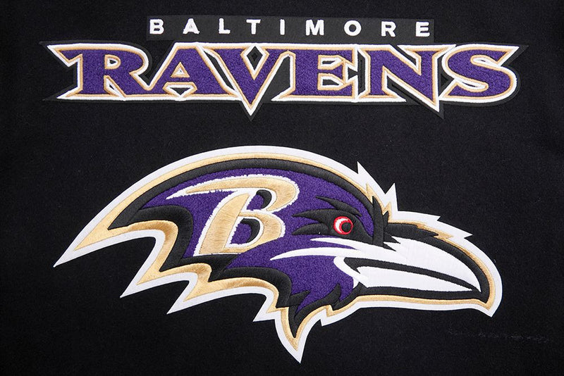 Pro Standard - Baltimore Ravens Mash Up M Rib Wool Varsity Jacket - Black