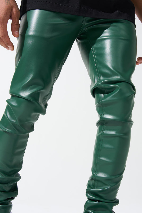 Serenede "FOREST" Pants - Green Leather