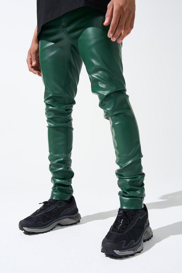 Serenede "FOREST" Pants - Green Leather