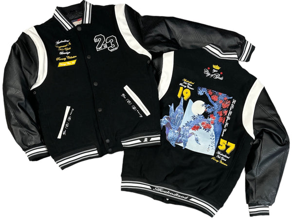 Awakndland City Of Gods Varsity Jacket- Black