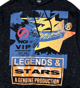 Genuine - Legends & Stars Hoodie & Flare Pants Set - Black