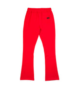 Genuine - Beware Hoodie & Flare Pants Set - Red