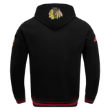 Pro Standard - Chicago Blackhawks Script Tail Rib Flc Po Hoodie - Black Red