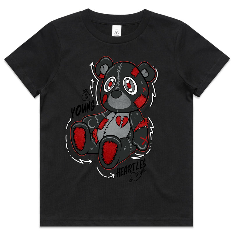 Kids Heartless Bear T-shirt - Black