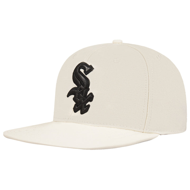 Pro Standard - Chicago White Sox Triple Tonal Primary Logo Strapback Hat - Eggshell / Black