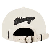 Pro Standard - Chicago White Sox Triple Tonal Primary Logo Strapback Hat - Eggshell / Black