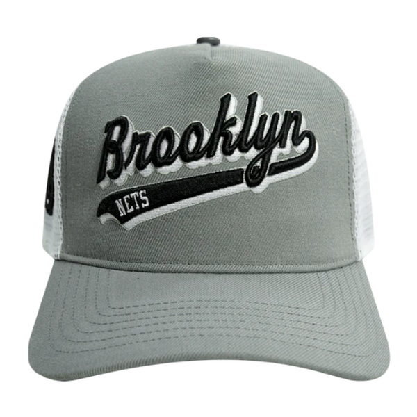 Pro Standard - Nba Brooklyn Nets Script Tail Trucker Hat - Gray
