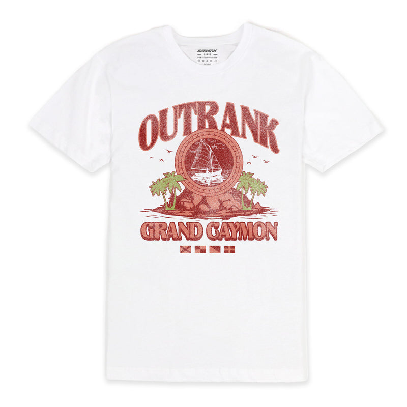 Outrank Grand Cayman T-Shirt - White Dune Red