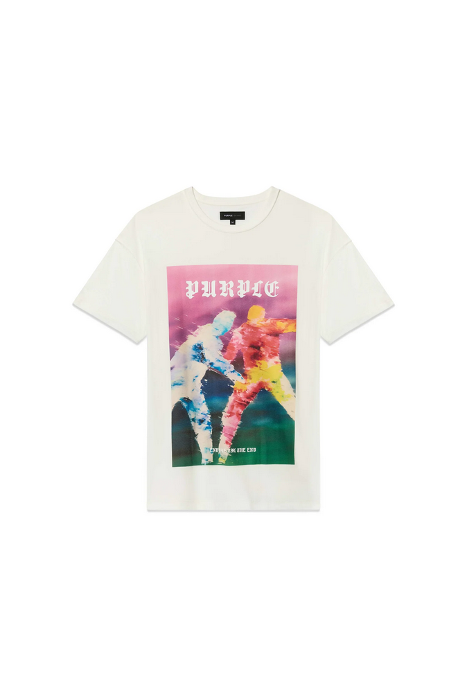 Purple Brand Fight Tee - White - P101-JBWF424