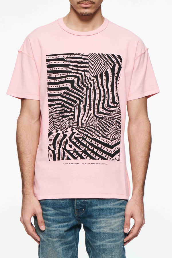 Purple Brand OP-Art Tee - Pink - P101-JPDO424