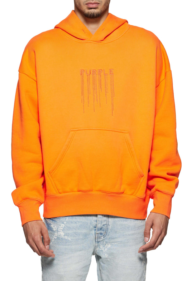 Purple Brand Spray / Enzyme Hoodie - Orange - P401-HOTD125