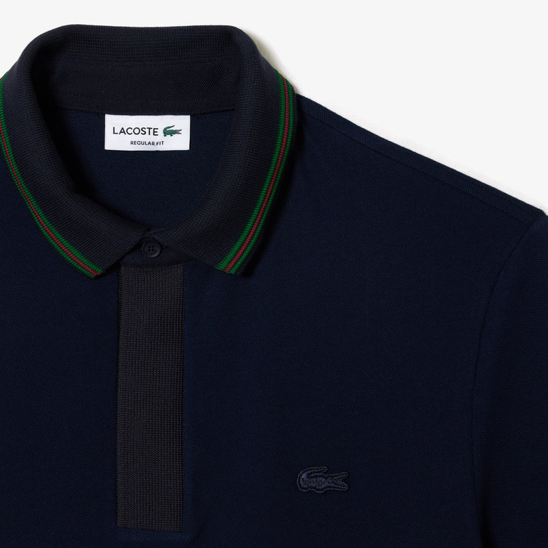 Lacoste Men\'s Regular Fit Contrast Blue Navy Smart Neck - Paris BLVD – Polo
