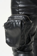 Serenede ''Rare'' Stacked Pants - Black Leather