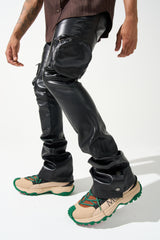 Serenede ''Rare'' Stacked Pants - Black Leather