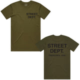 Pg Apparel Street Dept T-Shirt  - Olive Green