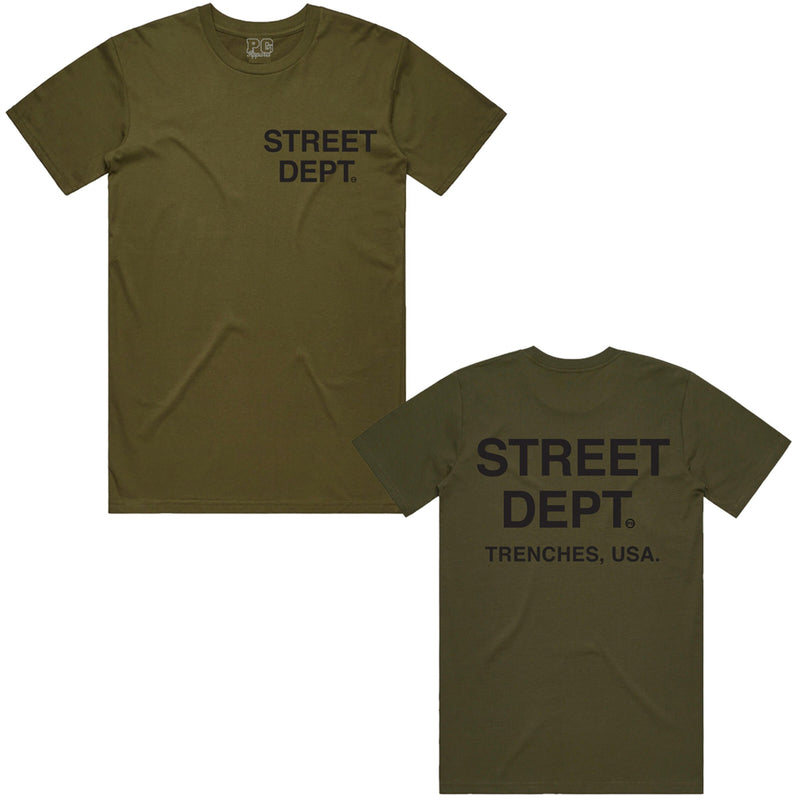 Pg Apparel Street Dept T-Shirt  - Olive Green