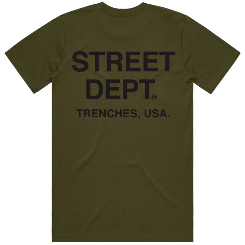 Pg Apparel Street Dept T-Shirt  - Olive Green