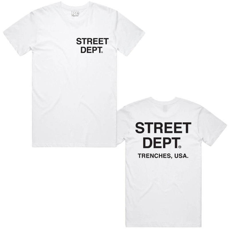 Pg Apparel Street Dept T-Shirt  - White Black