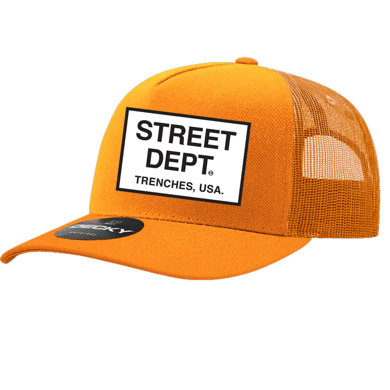 Pg Apparel Street Dept Trucker hat  - Orange Black