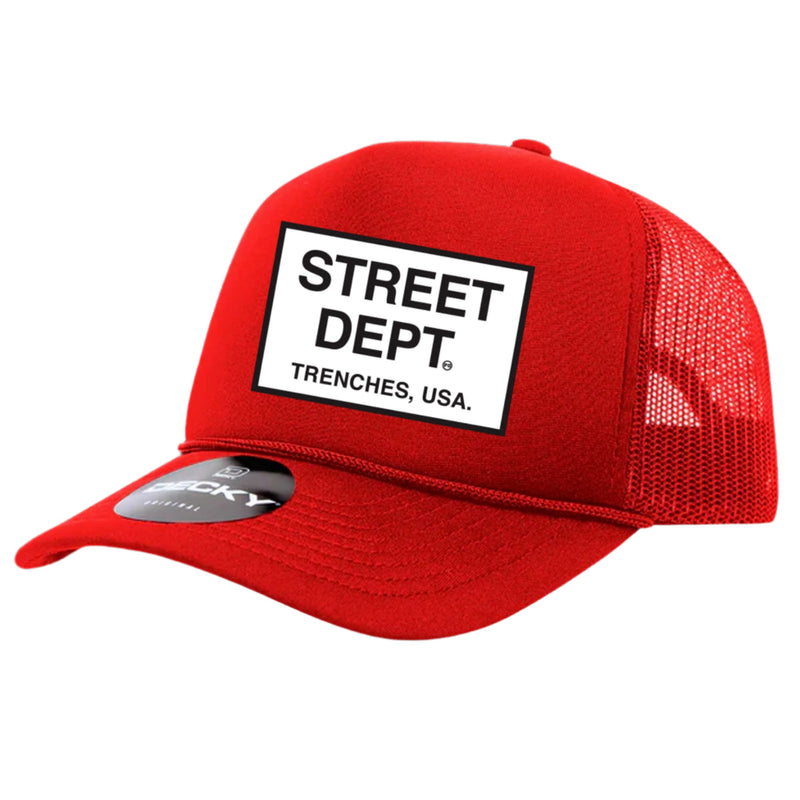 Pg Apparel Street Dept Trucker hat  - Red