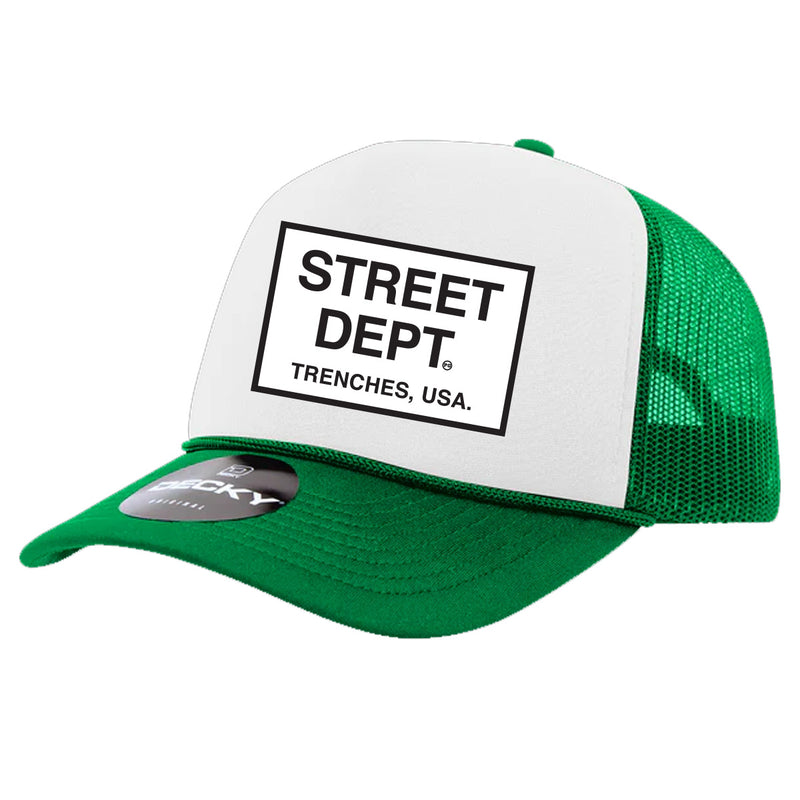 Pg Apparel Street Dept Trucker hat  - White Green