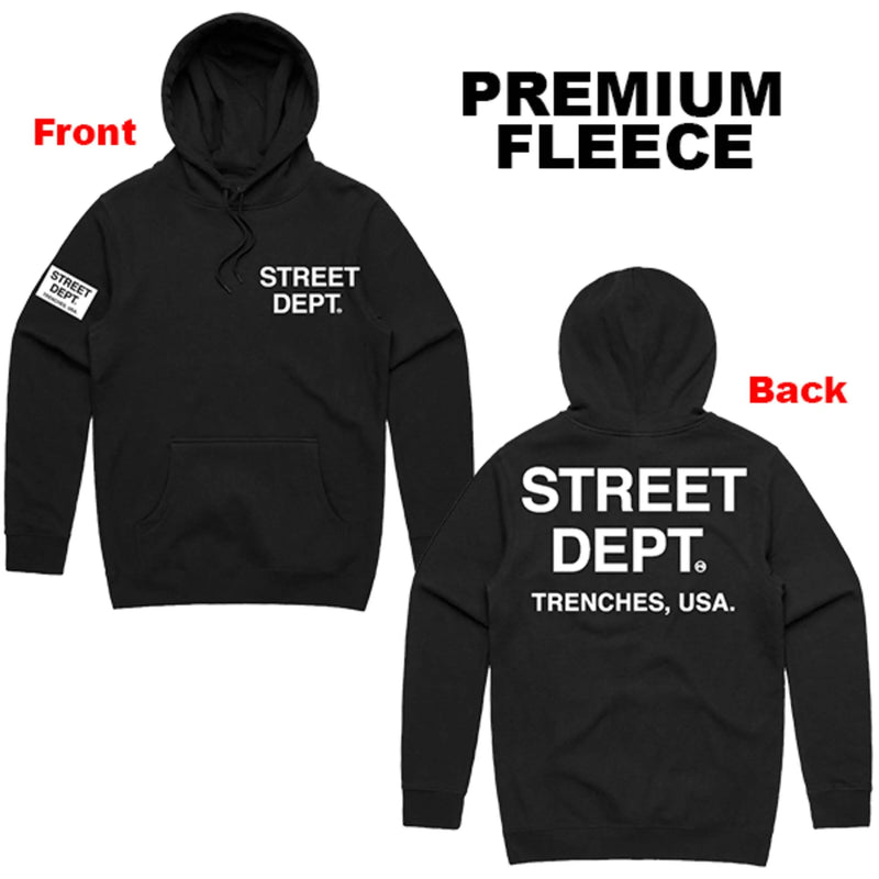 Pg Street Dept Men Hoodie - Black White