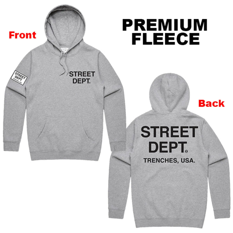 Pg Street Dept Men Hoodie - Grey Black