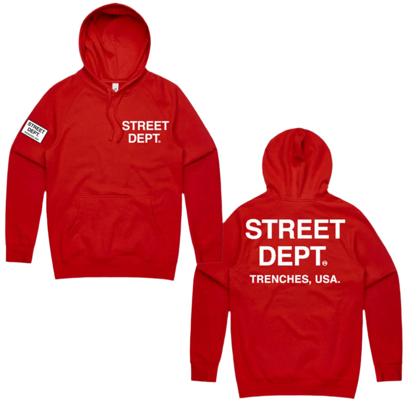 Pg Street Dept Men Hoodie - Red