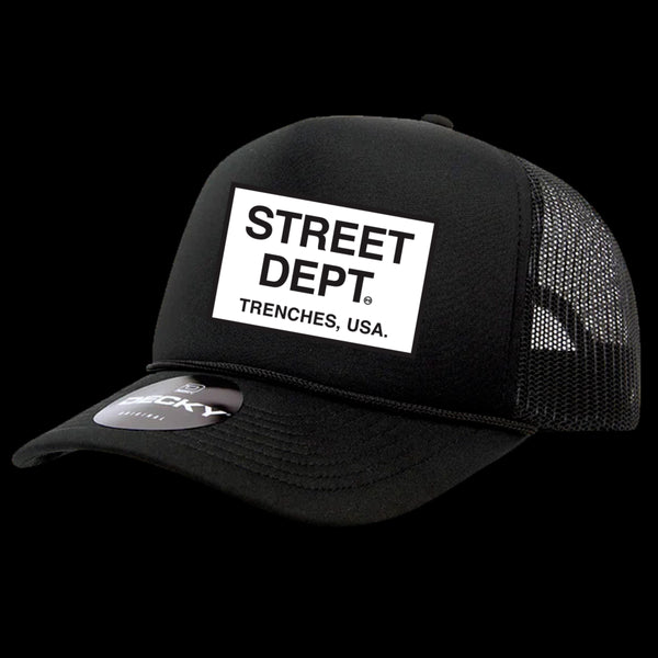 Pg Apparel Street Dept Trucker hat  - Black White