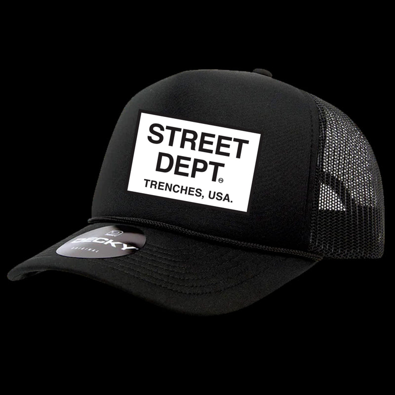 Pg Apparel Street Dept Trucker hat  - Black White S