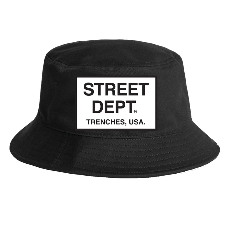 Pg Apparel Street Dept Bucket hat  - Black White