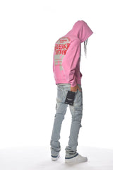 Gunzinii Strength Honor Zinii Zip Down Crop Hoodie - Pink