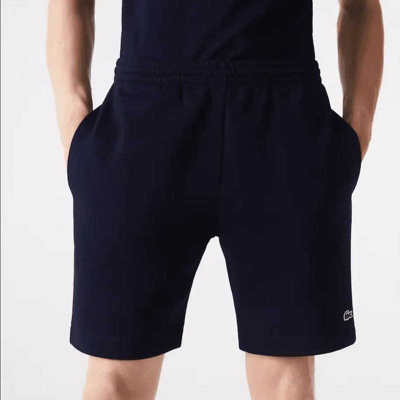 Lacoste Men's Organic Brushed Cotton Fleece Shorts - Navy Blue 166