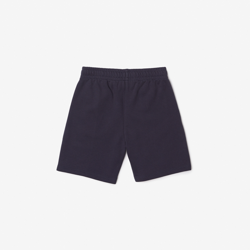 Lacoste Kids' Organic Cotton Contrast Branding Shorts - Blue KXE