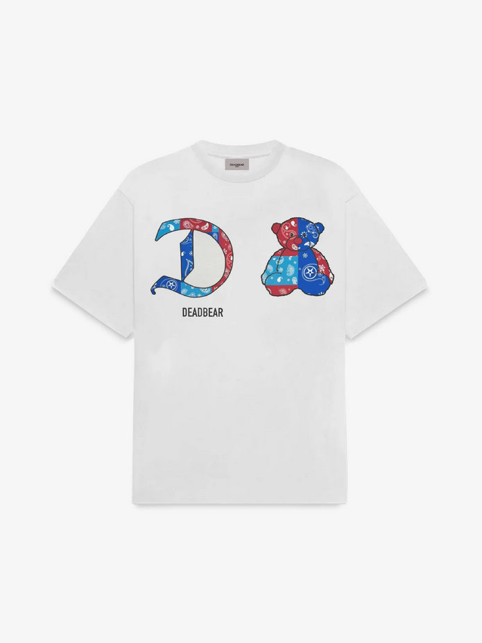 Deadbear The Paisley Tee - White Blue