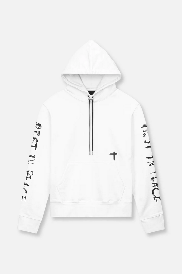 RTA Dion Hoodie | White Rest In Peace